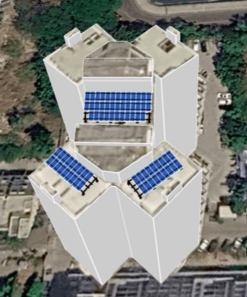 3D solar layout design for Rose Tower, Virar