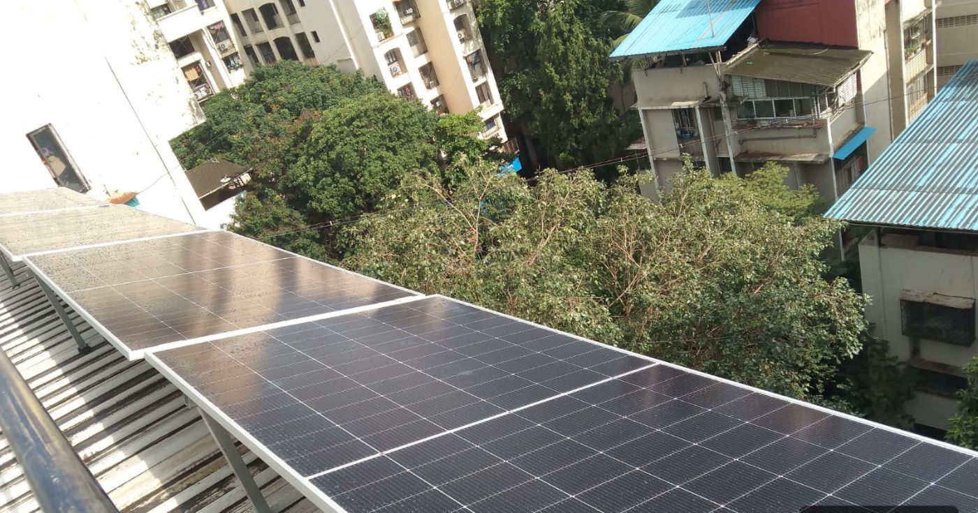 Rooftop solar installation in Vishnu Nagar, Thane